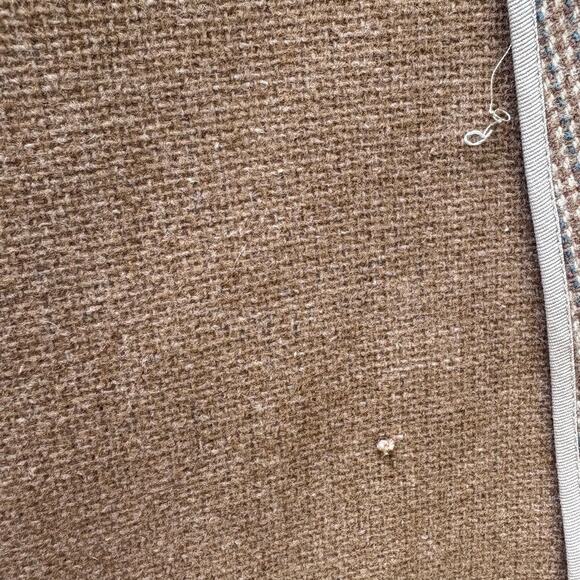 VTG 60s Vera Hicks Side Vent Overcoat Winter Coat M/L 40” Brown Wool Knit Preppy - Picture 15 of 16